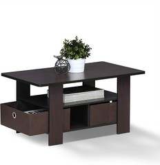 Turn-N-Tube Coffee Table 31.22D x 15.5W x 15.8H in Black Oak/Black/Brown