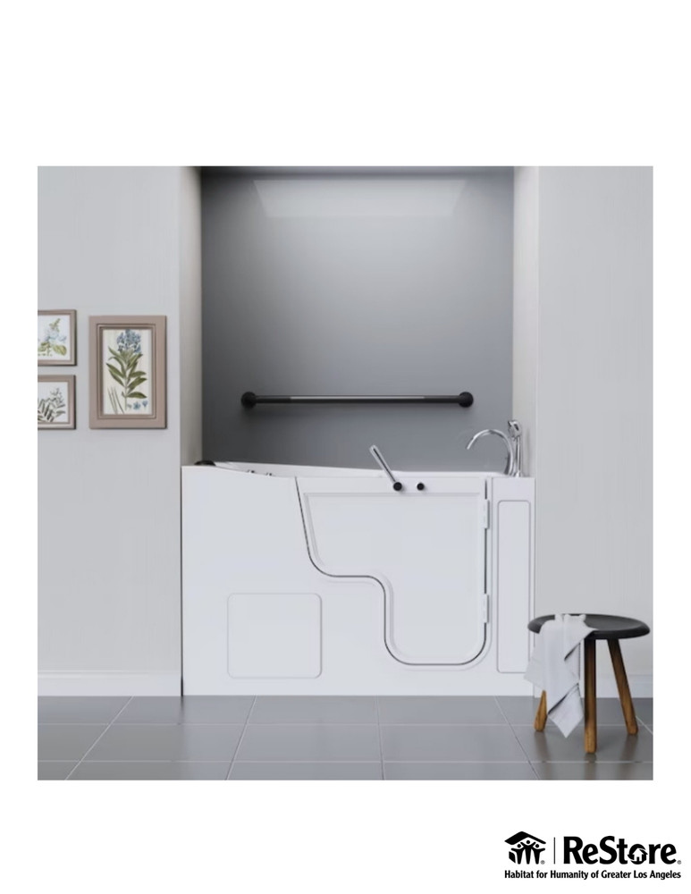 Project Source Concealed Screw 42-in Matte black Wall mount ADA Compliant