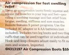 air compression boots for legs and thigh wraps with variable settings