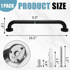 16 Inch Shower Grab Bar Stainless Steel Stairs Grab Indoor & Outdoor Deck Hand R