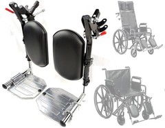 Heavy Duty Wheelchair Elevating Leg Rest with Calf Pad & Aluminum Footplates – U