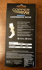 1 Pair Truform + 1 Pr Copper Fit Compression Stockings Men/Women Black L/XL NEW