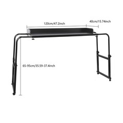 120-210cm (L) Overbed Table, 65-95cm(H) Bedside Desk, Mobility Table Cross Bed