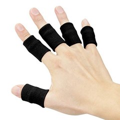 10PCS Finger Sleeves Thumb Splint Brace Compression Support Pain Relief Black