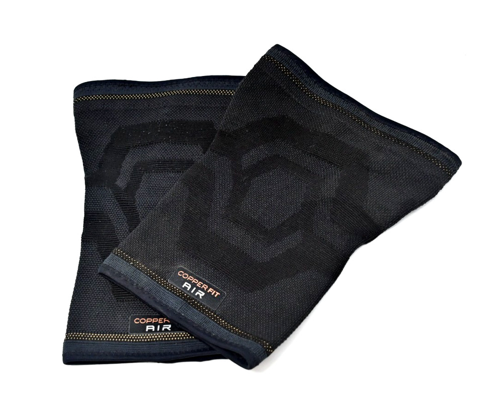 Copper Fit ELITE AIR Compression Knee Sleeve- Black Size L/XL 2 Pack