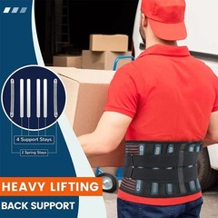 Lower Back Brace 6 Stays Lumbar Support Belt Breathable Waist Brace for Gym
