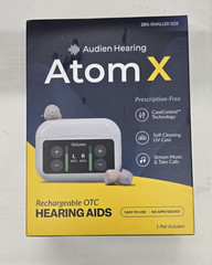 *NEW* Audien Hearing ATOM X Rechargeable OTC Hearing Aids *SEALED*NIB*