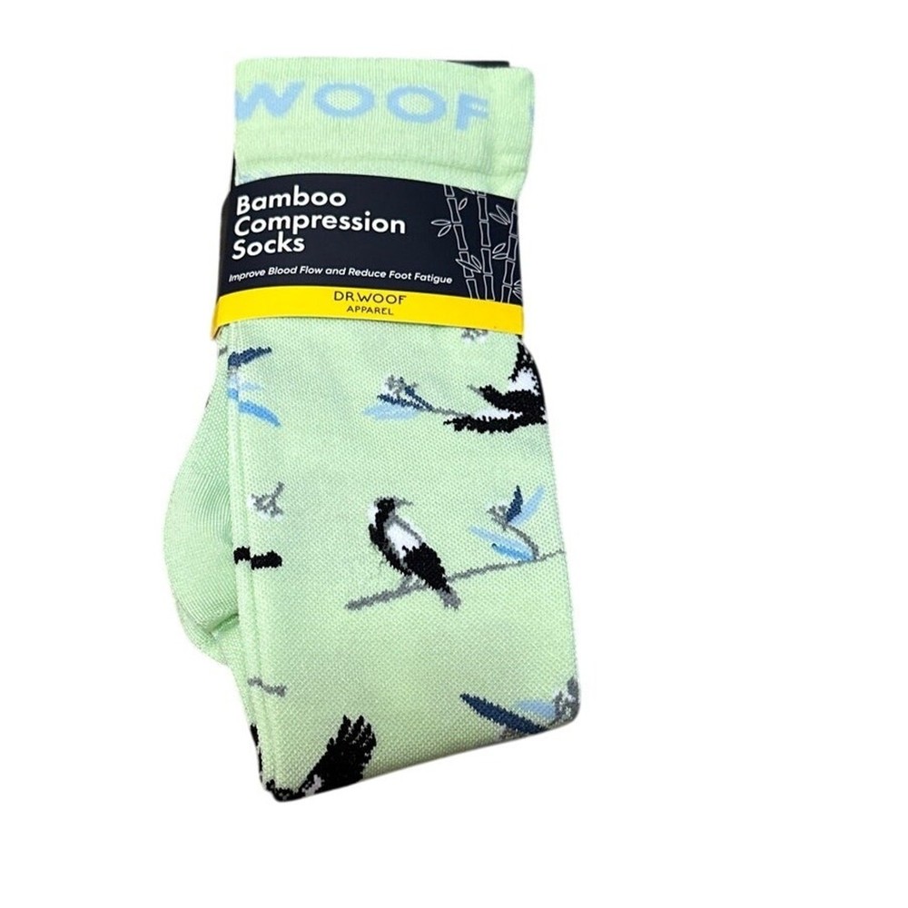 Dr. Woof Swooping Season Bamboo Compression Socks Size Small New with tags