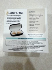Lucid Heading Enrich Pro OTC Hearing Aids Behind The Ear Design-1 Pair Beige New