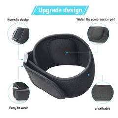 MOONSMILE Tennis Elbow Braces (1 Pair) for Tendonitis and One Size, Black