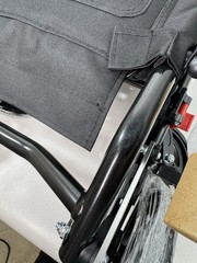 Foldable Aluminum Transport Wheelchair with 15.75in Seat Supports 220lb Open Box