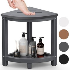 Waterproof Shower Stool & Corner Bench Seat for Shaving Legs, Indoor/Outdoor Use