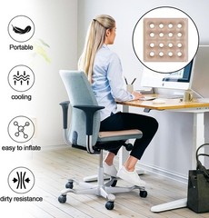 Soft Rectangular 2-Pack Inflatable Cushions with Air Pumps for Travel & Office