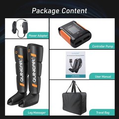 QUINEAR Professional Leg Recovery System, Cordless Air Compression Boots- Medium