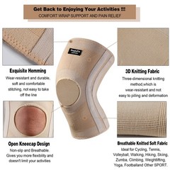 BingboPro Professional Knee Brace With Stabilizer For Men L/XL, Nude