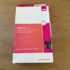 Assure by Medi Medical Compression Calf Stockings Black L 30-40 mmHG Closed Toe