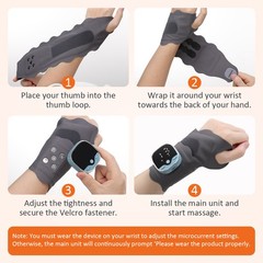 Cordless Hand Wrist Massager Pain Relief with 5 Heat Levels & 3 Vibration Modes