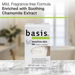 Basis Sensitive Skin Bar Soap For Body Hands And Face Unscented Soap Bar For