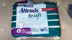 Attends Briefs 10 Incontinence Briefs L 18 Ct Latex Free