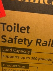 Coelineao NEW Toilet Safety Rails 300lbs Capacity