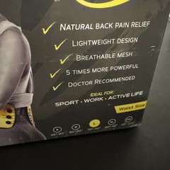 BaxMAX Lumbar Back Support Brace Size L 35”-40” Waist NEW – Free Shipping