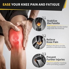 2 Pack Adjustable Patella Tendon Knee Straps – Pain Relief for Active Lifestyles