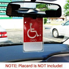 2PCS Protector Cover Holder for Handicap Placard Disabled Parking Mirror Hanger