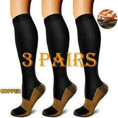 3Pair Diabetic Socks for Lymphedema Bariatric Knee High Non Binding Stockings US