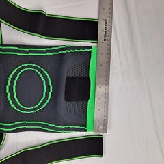 Compression Knee Sleeve Black Green 2XL