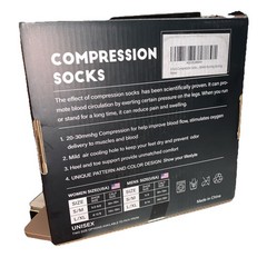 Compression Socks Unisex Adults Large-X-Large 02-8 Pairs-blue/Black/White/Grey