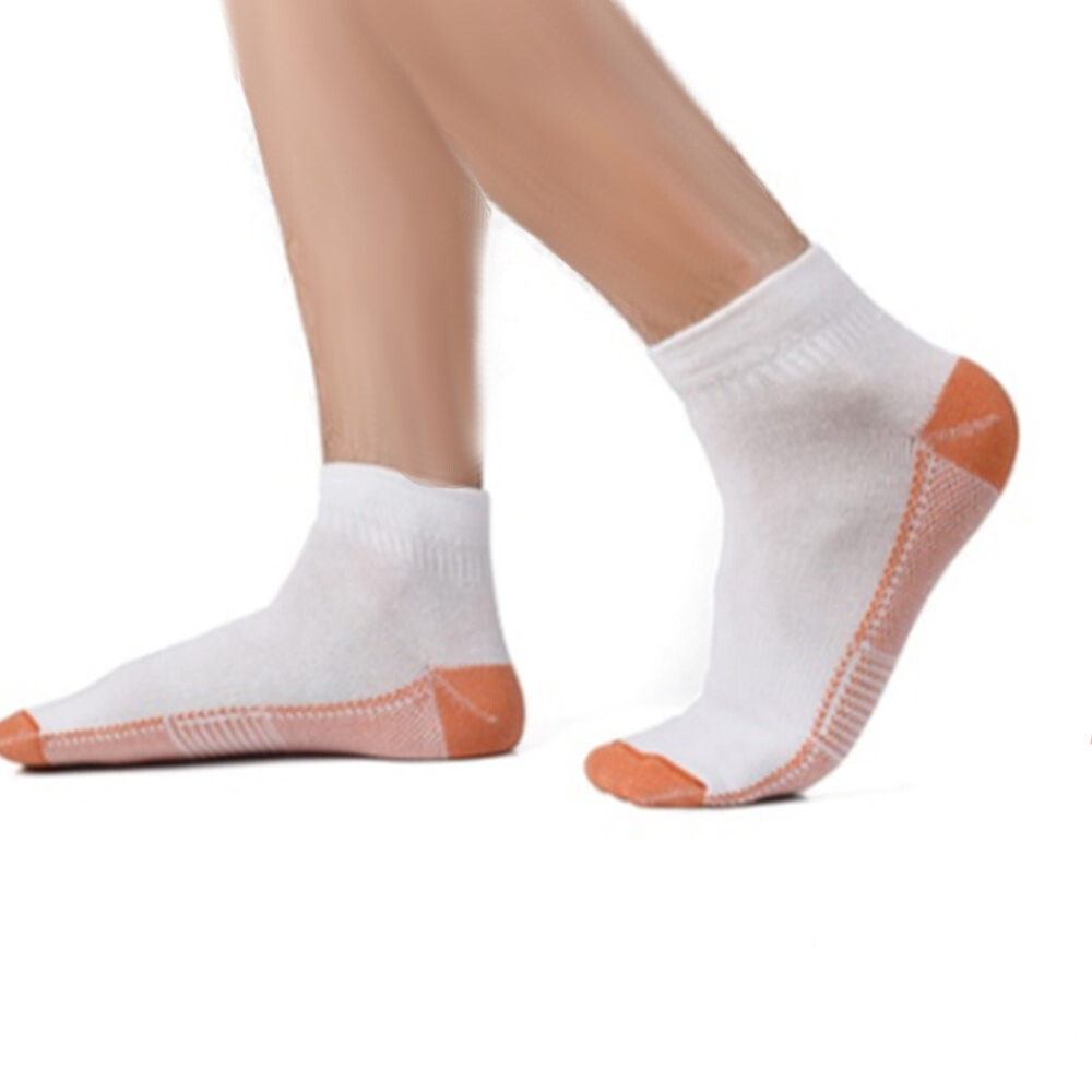 Anti-Odor Antibacterial Copper Infused Compression Ankle Socks L/XL