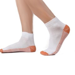 Anti-Odor Antibacterial Copper Infused Compression Ankle Socks L/XL