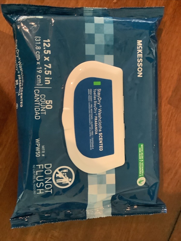 McKesson StayDry Personal Wipes Incontinence With Aloe 4 Packs of 50 For $ 24.99