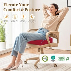 XL Memory Foam Seat Cushion for Office, Home & Car – Non-Slip Pad for Back, Scia