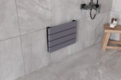 Natural Solid Wood Folding Shower Seat Wall Mounted Bath Stool Shower Bench