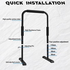 Adjustable Walking Pad Handle Bar – Fits 21.7″ Wide, Height 31.5″-43.3