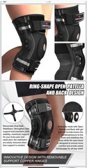 Neenca Sports Series Hinged Adjustable Knee Brace Size Large HX-035/042
