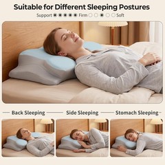 Ylekto Cervical Neck Pillow for Pain Relief – Ergonomic Memory Foam