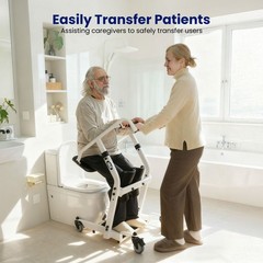 Sit-to-Stand Patient Lift, Mobility Aid with Wheels for Elderly Assistance