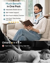 Cervical Neck Traction Device: Neck Stretcher for Cervical Pain Relief, Electric
