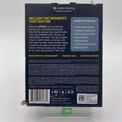 New Audien ATOM X Rechargeable OTC Hearing Aids
