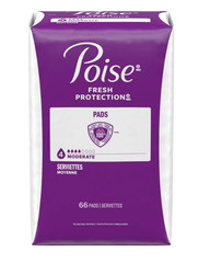 Poise Incontinence Pads, 4 Drop Moderate Absorbency, Regular Length 132 Count
