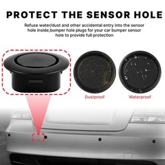 10PCS Car Bumper Hole Plugs Parking Sensor Covers Universal Dustproof