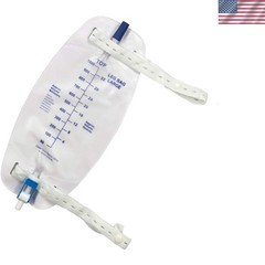 Durable 32 Oz Latex-Free Leg Bag – Easy-Tap Design with Cloth Straps, 3 Pack
