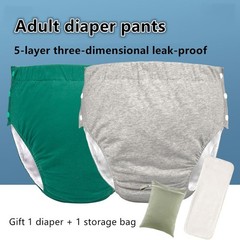 LAROTSUBA Reusable Adult Diaper Green XL