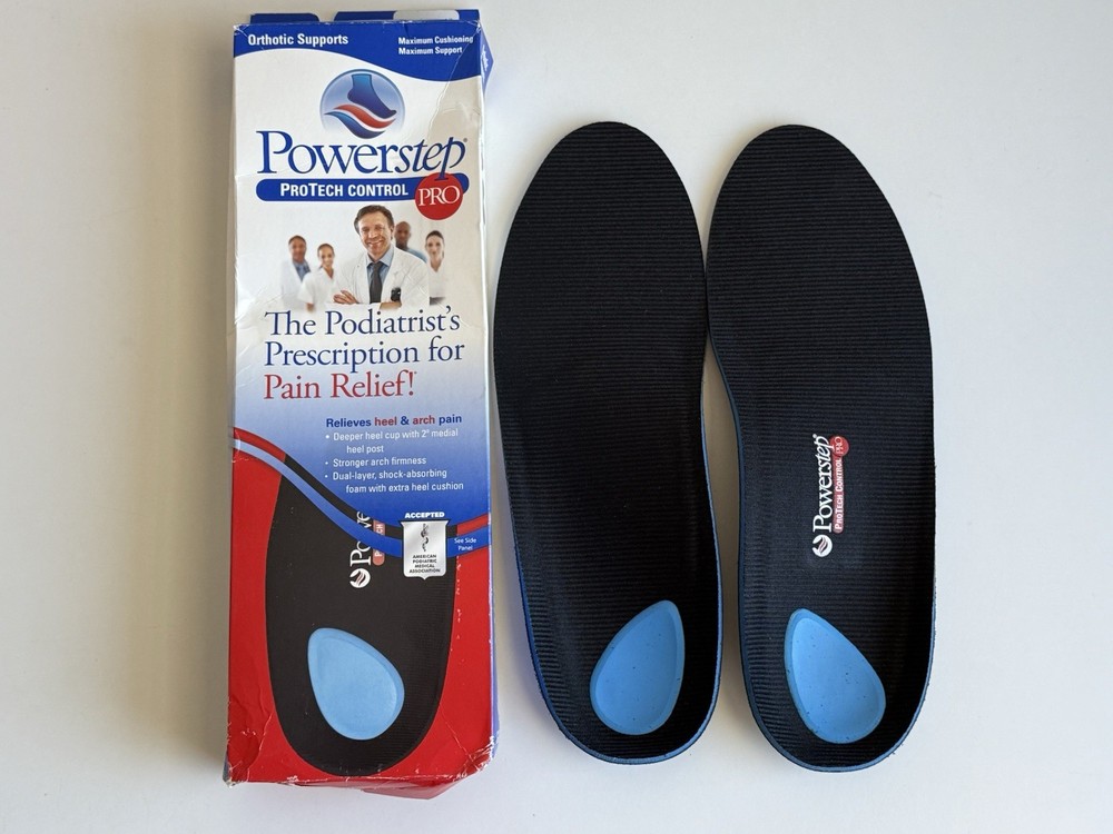 PowerStep PRO Protech Full Length Orthopedics Insoles M 12-13.5, W 14-15.5 NEW