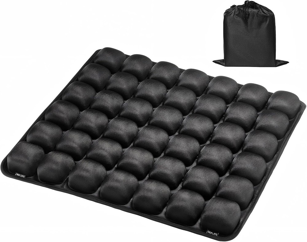 Inflatable Seat Cushion with Press-to-Inflate Design, Airplane Seat Cushion