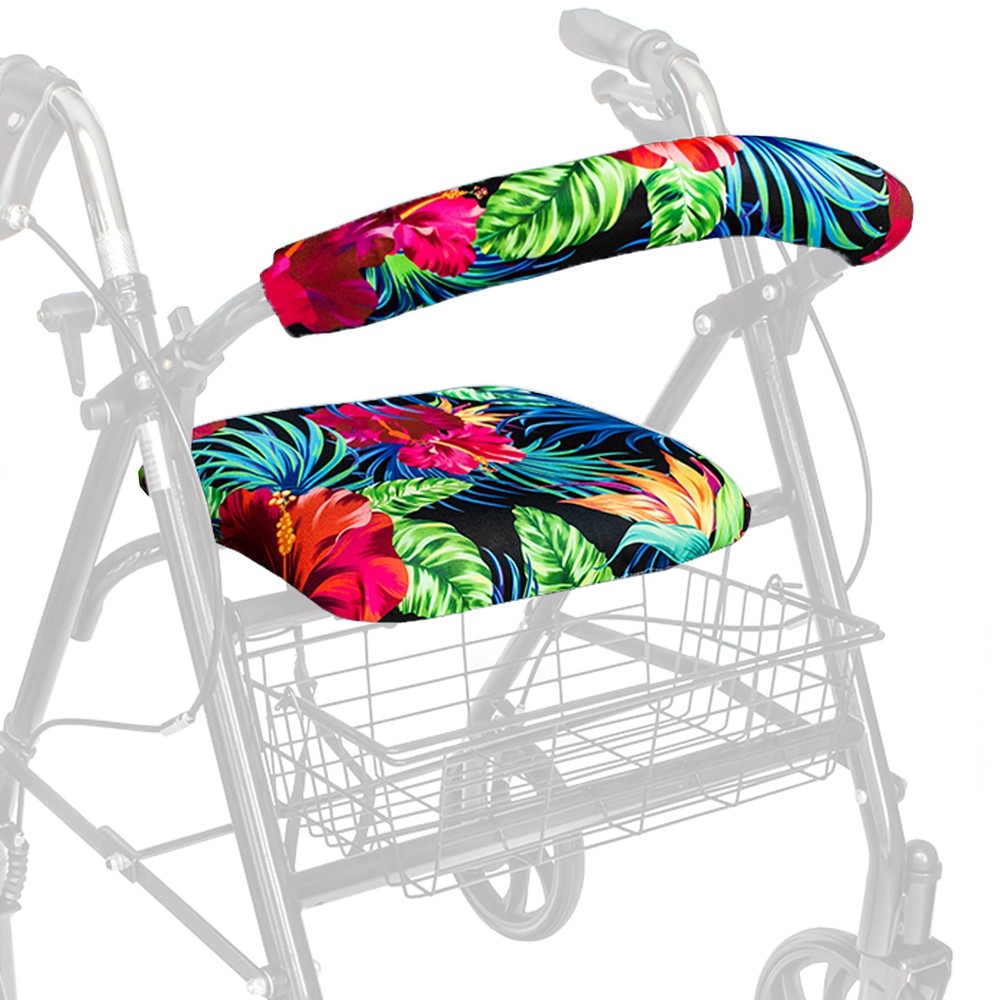 Top Glides Universal Rollator Walker Seat and Backrest Covers Tropical