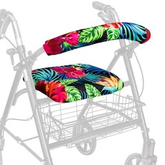 Top Glides Universal Rollator Walker Seat and Backrest Covers Tropical