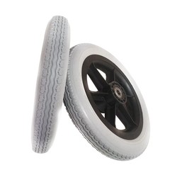 2X Wheelchair 12 inch Rear Wheel 12 1/2 x 2 1/4 Replacement Solid Urethane